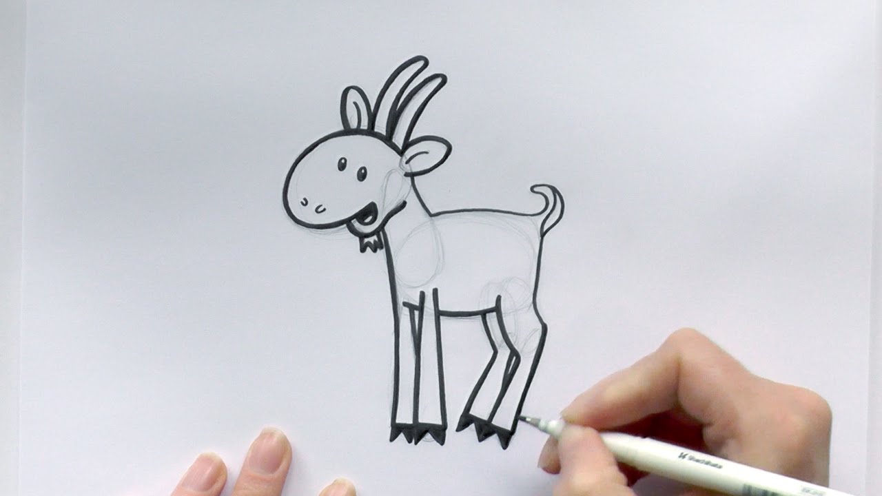 How to Draw a Cartoon Goat for Chinese New Year