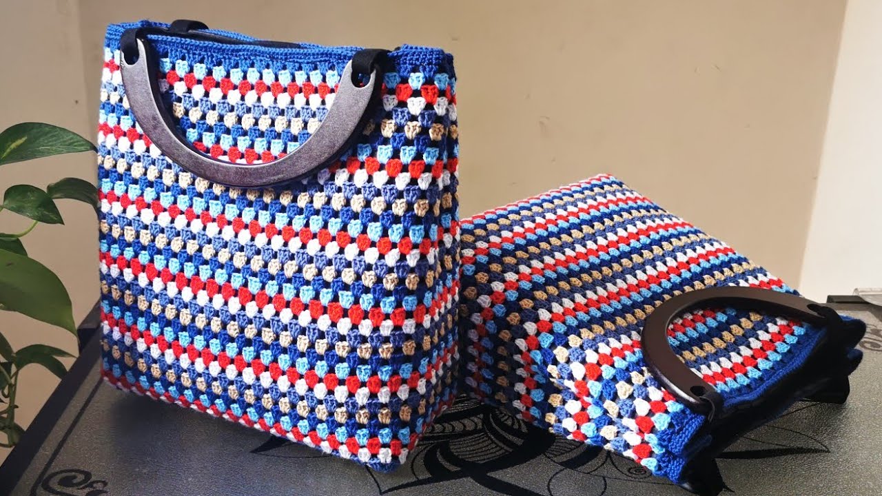 شرح شنطة كروشية بغرزة الجراني