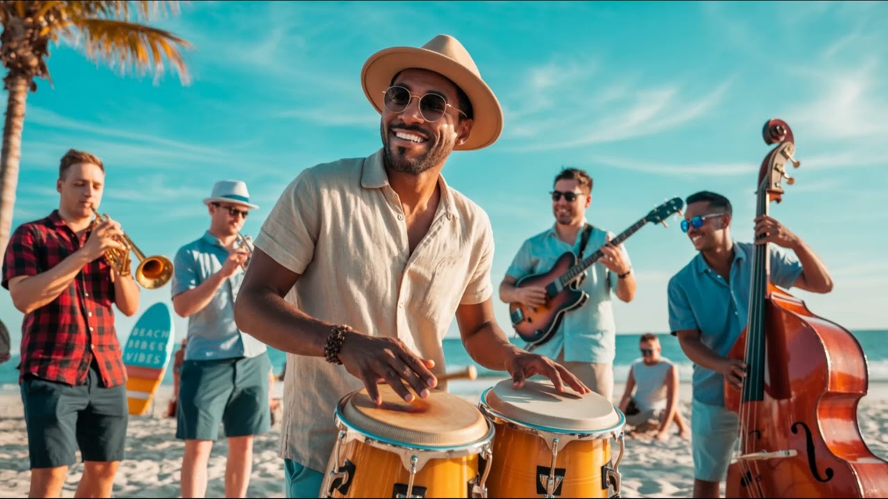 Tropical Salsa Dance Party: Latin Beats for Beach Celebration