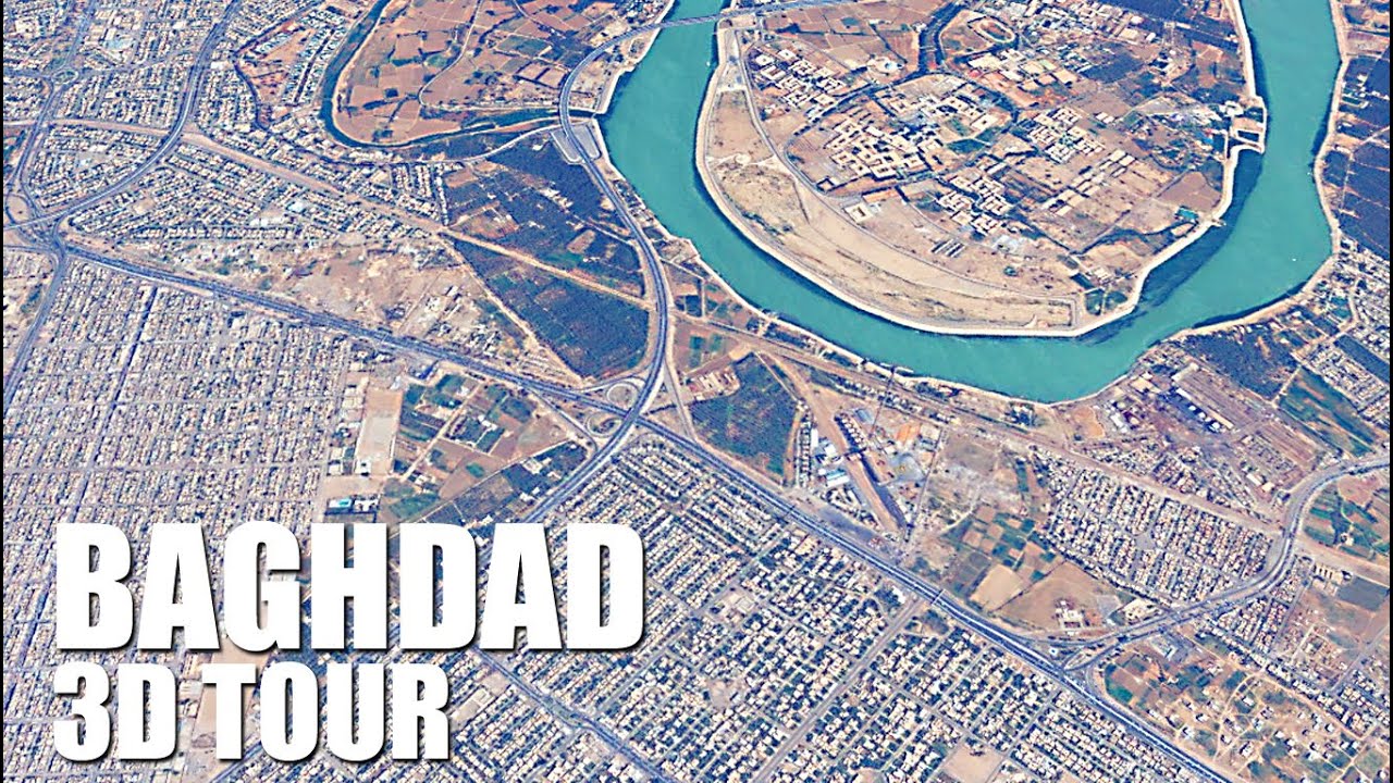 Baghdad City aerial view || 3D tour of Baghdad