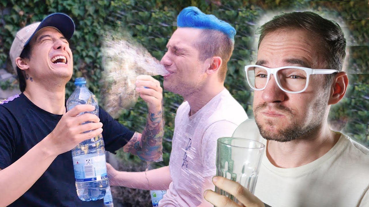 Flachwitz-Anspuck Challenge mit Julien Bam 🤣 💦|  Rezo ja lol ey | REACTION