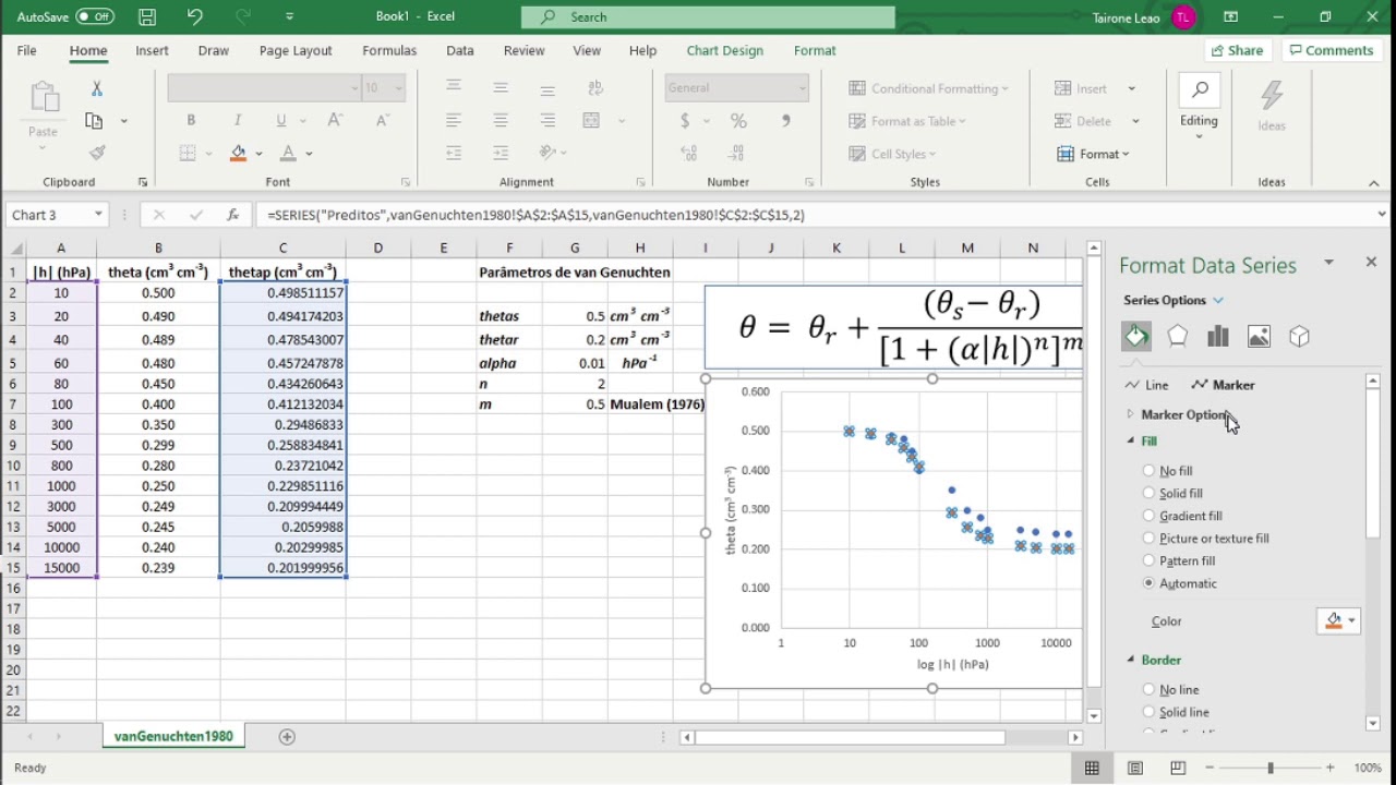 Aula 34 - Ajustando a curva de retenção de água no Excel