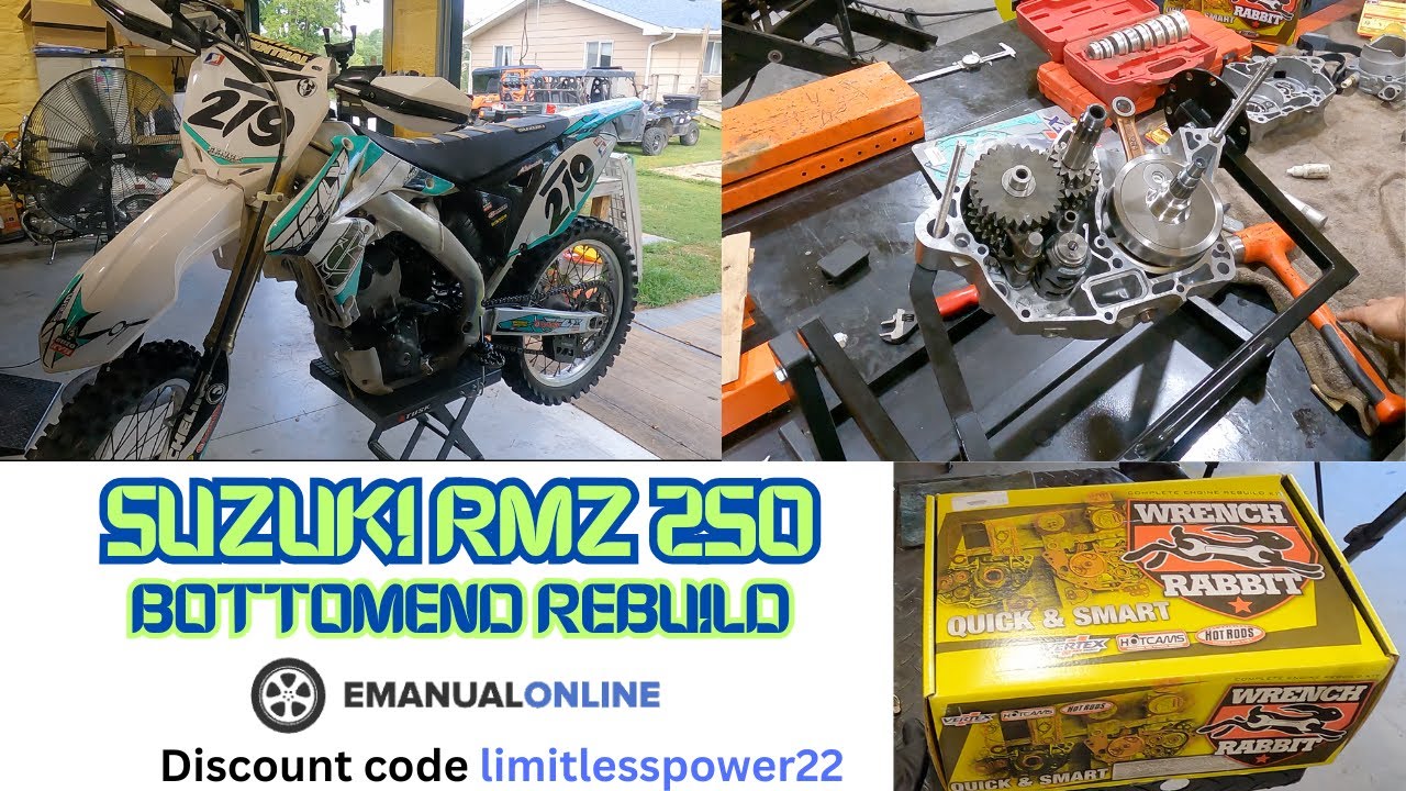 RMZ250 bottom end rebuild #wrenchrabbit #vertex