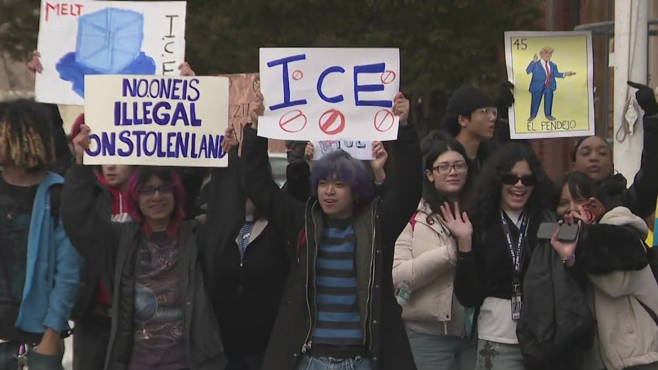 NJ students protest ICE outside of town hall