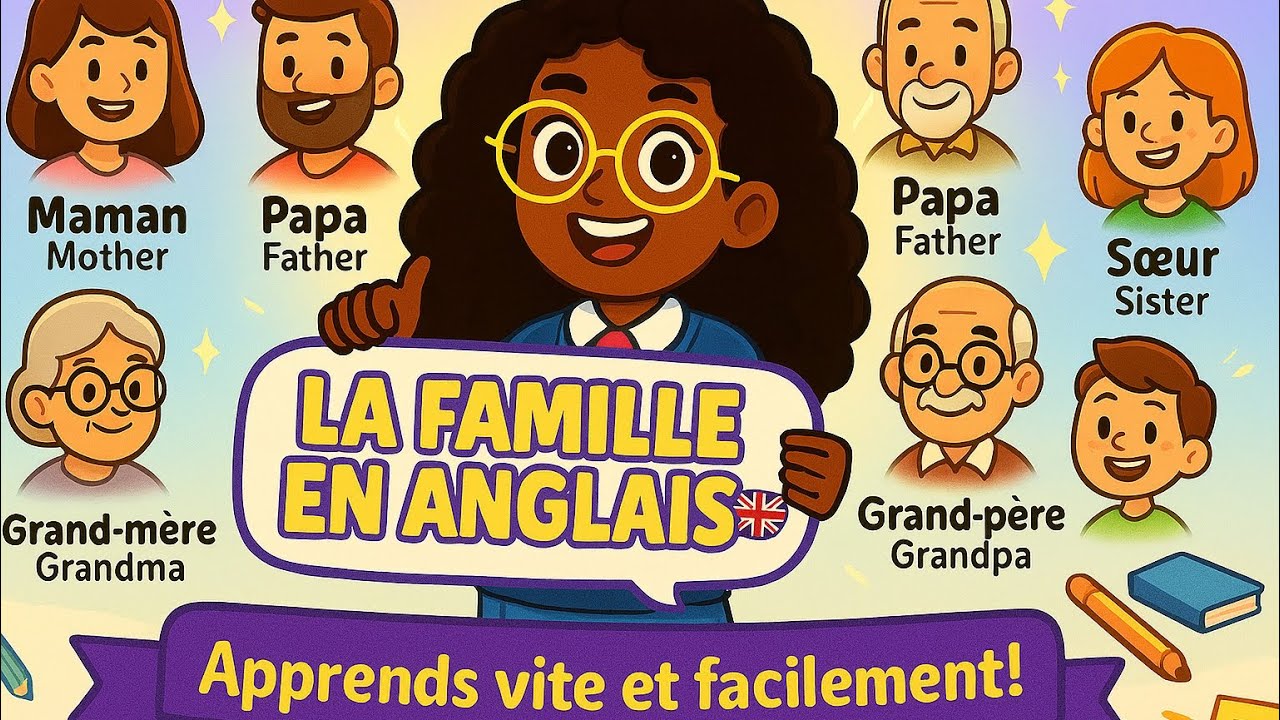 “THE FAMILY” en ANGLAIS 👨 👩 👧 👦 – Le vocabulaire essentiel expliqué simplement !