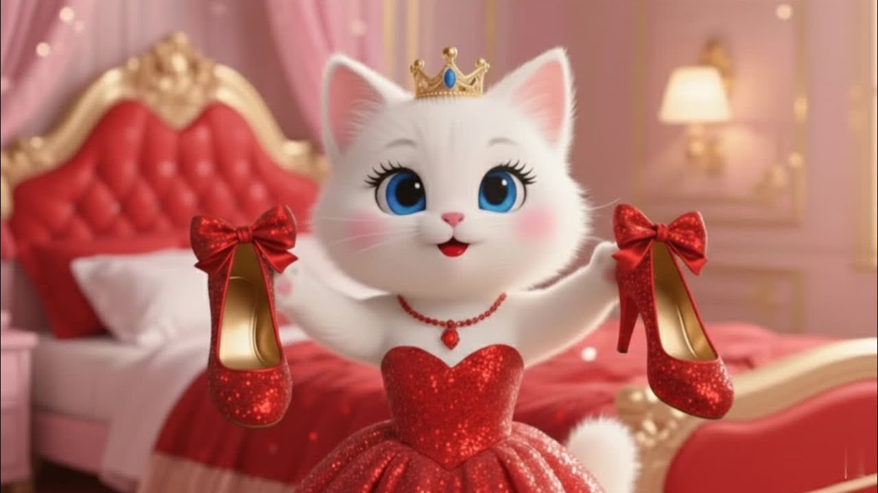 القطة الصغيرة تضع الميكب لأول مرة وتصبح مثل الأميرات #catlife#cats#cat#animation#catvideos#catshorts
