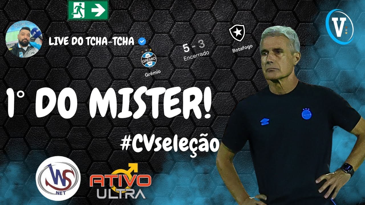 LIVE DO TCHA-TCHA! #223! COMEÇOU A ERA CASTRO! GRÊMIO 5X3 BOTAFOGO. #gremio