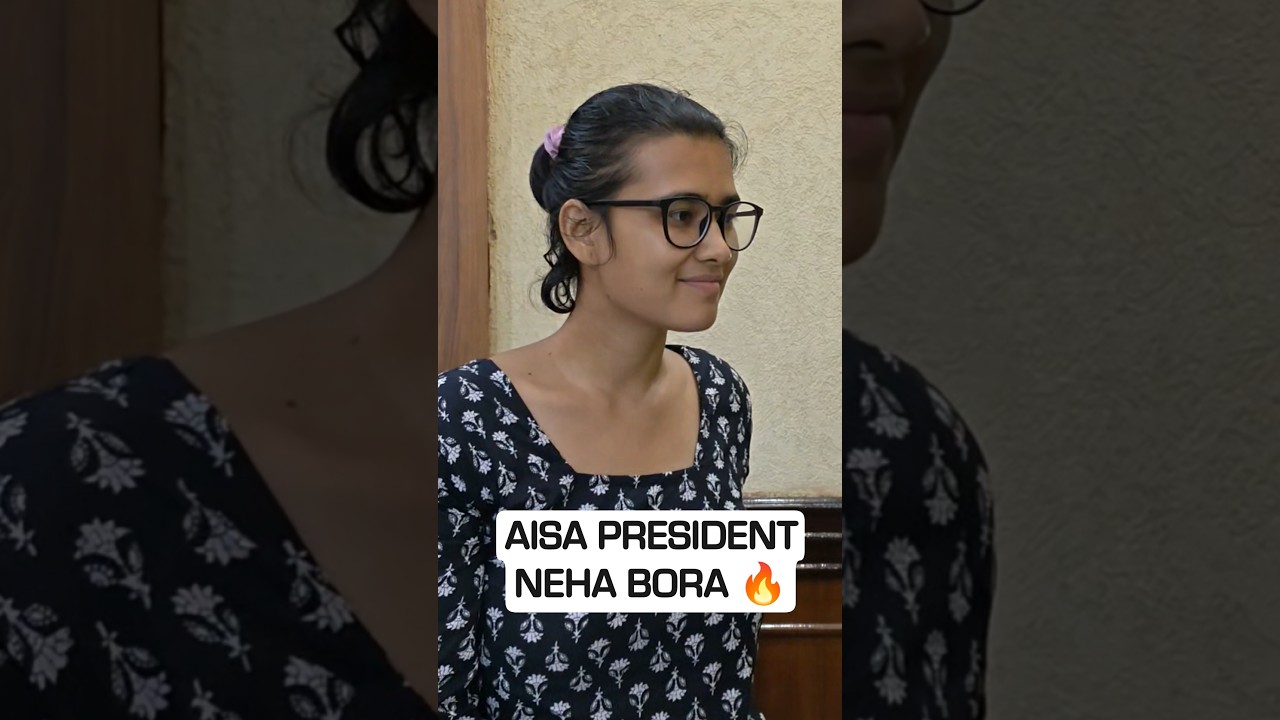 Neha Bora, AISA President in Delhi for a press conference #viralshort #nehabora #shorts