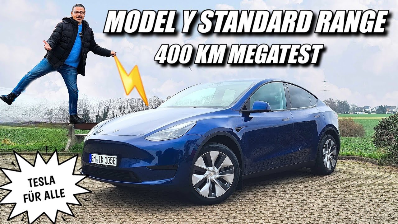 Tesla ModelY Standard Range 400 km Test! Reichweite Ladezeit 3-90% Verbrauch uvm #elektroauto #cars