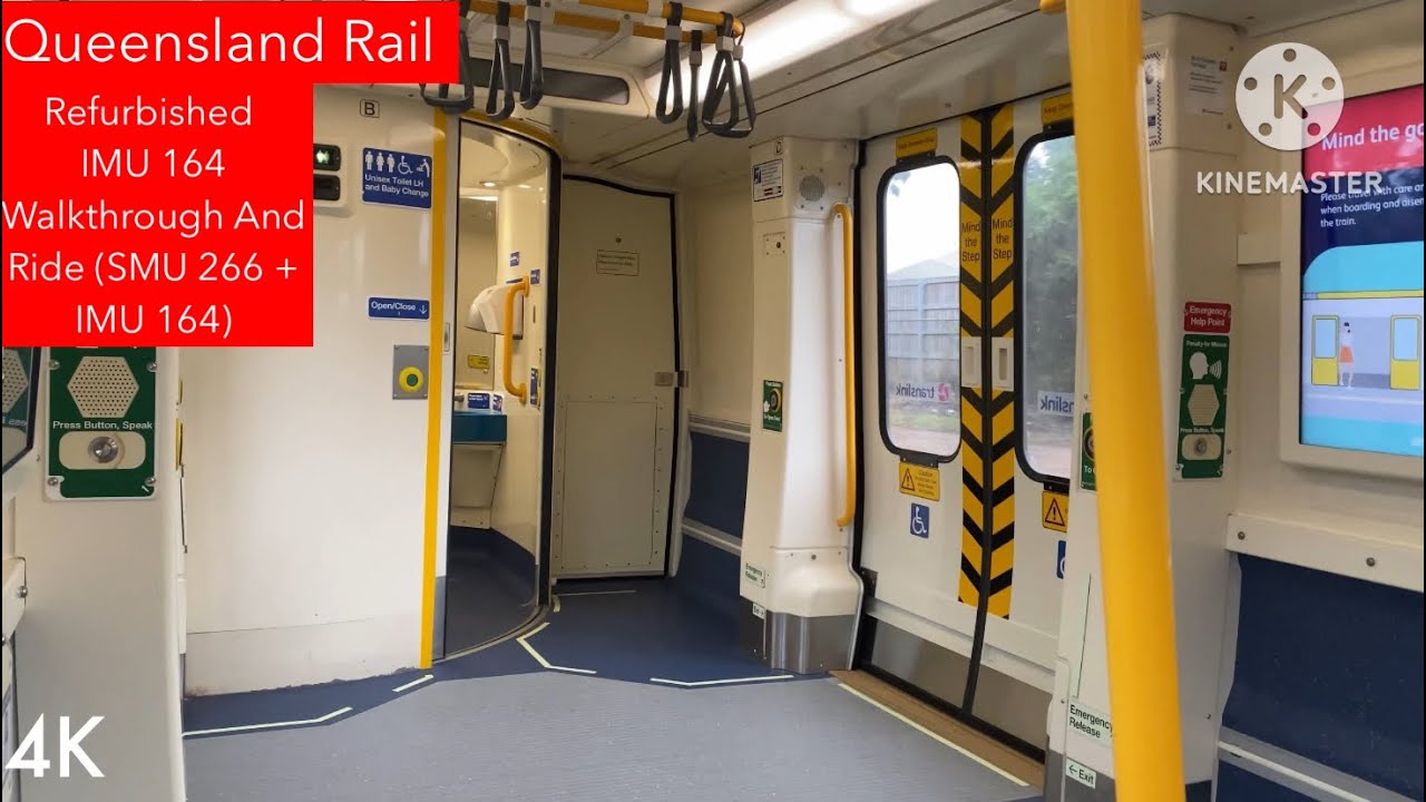 Queensland Rail - Refurbished IMU 164 Walkthrough And Ride (SMU 266 + IMU 164)
