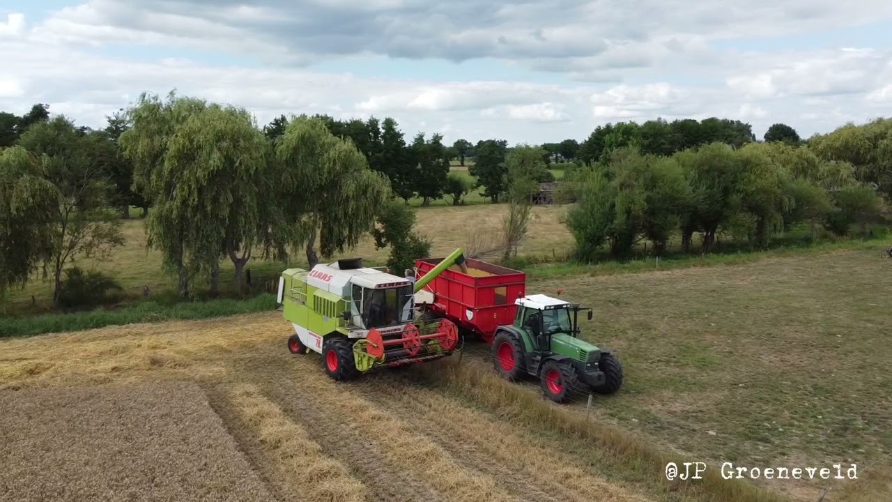 Tarwe dorsen • claas dominator 78s • fendt favorit 512 • Molenaar Lunteren • combine harvest wheat