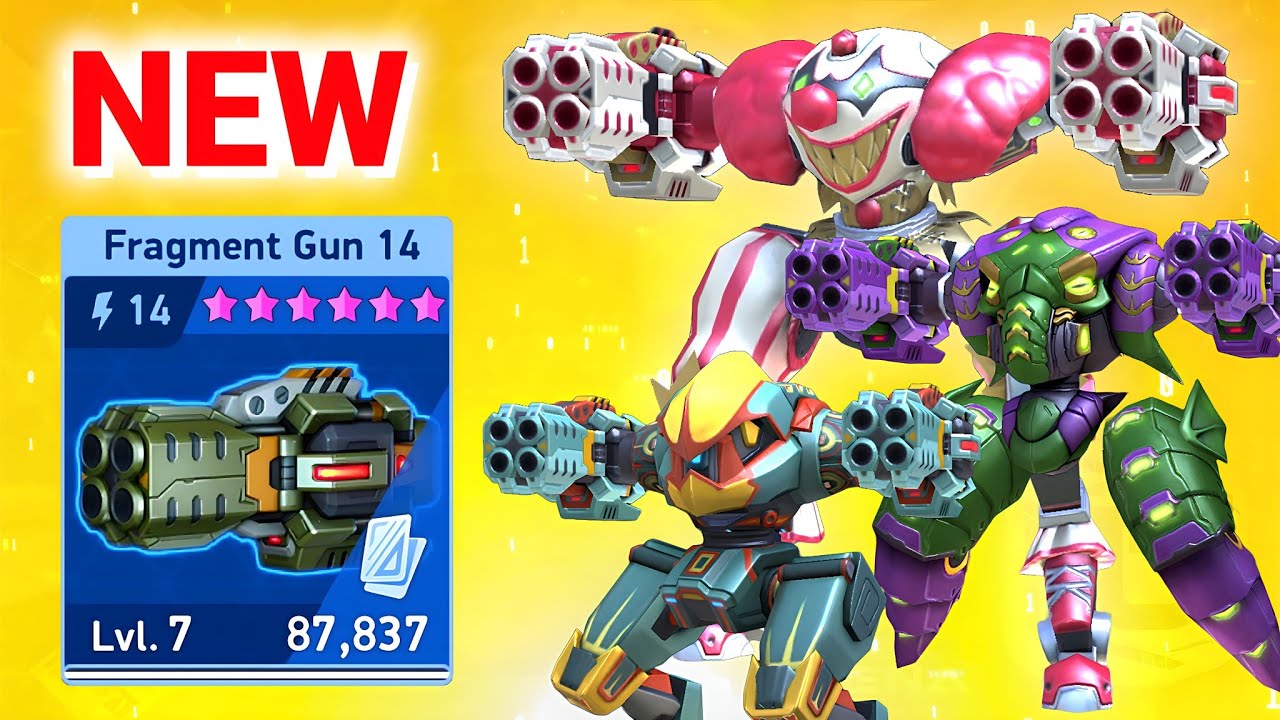 New Weapon Fragment Gun 14 with Panther Redox Guardian - Mech Arena