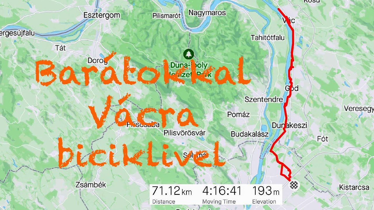 Vácra biciklivel
