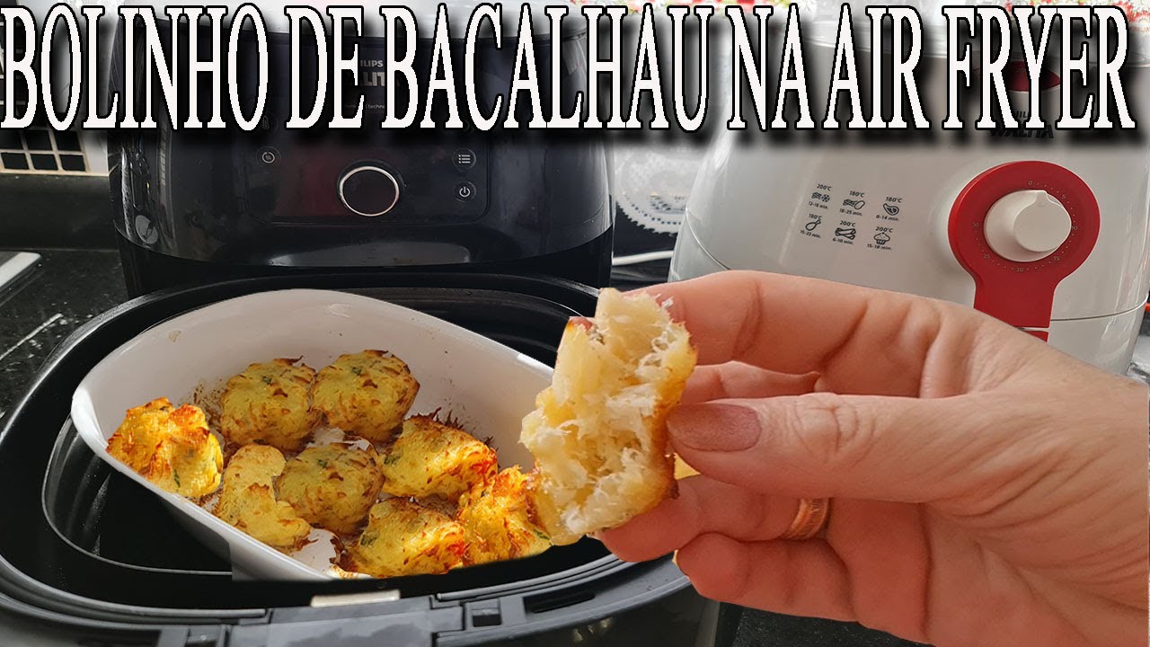 COMO FAÇO BOLINHO DE BACALHAU NA AIR FRYER SEM GLÚTEM E SEM ÓLEO