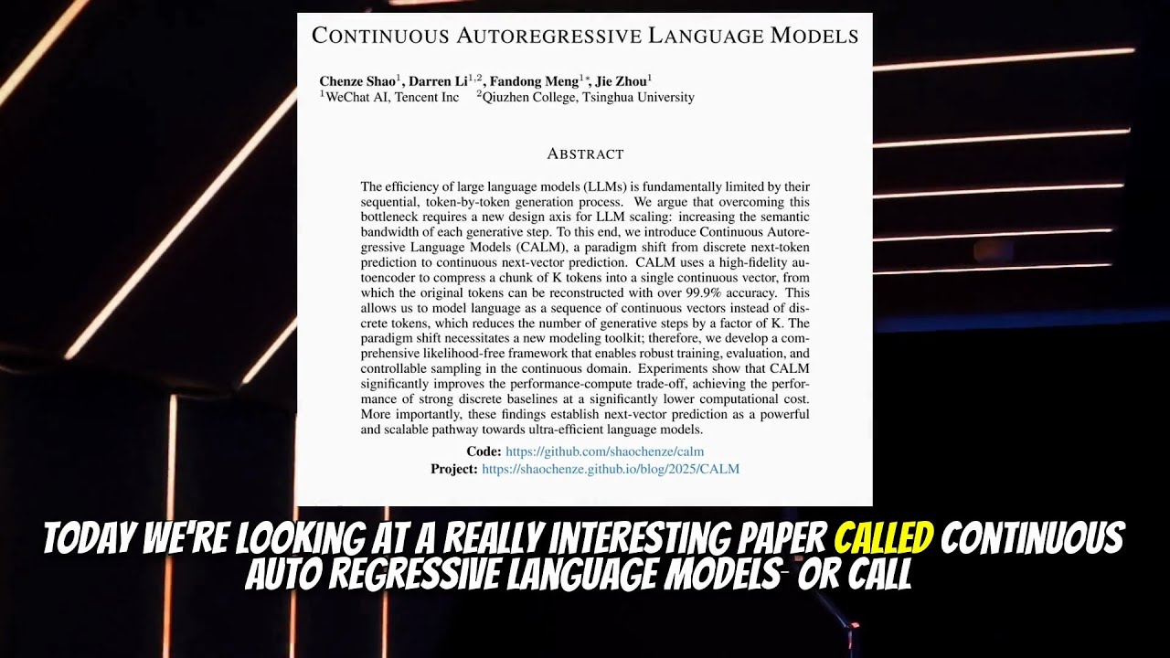 Continuous Autoregressive Language Models (Oct 2025)