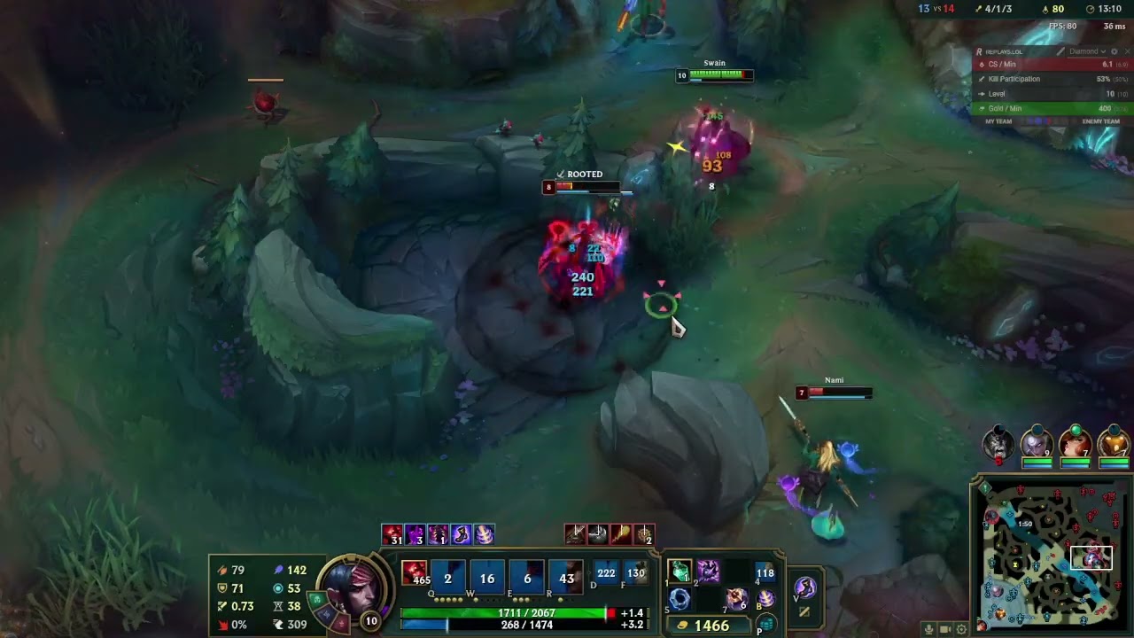 Swain Game 360 (Win vs Vex, S+. Silver IV Promotion)