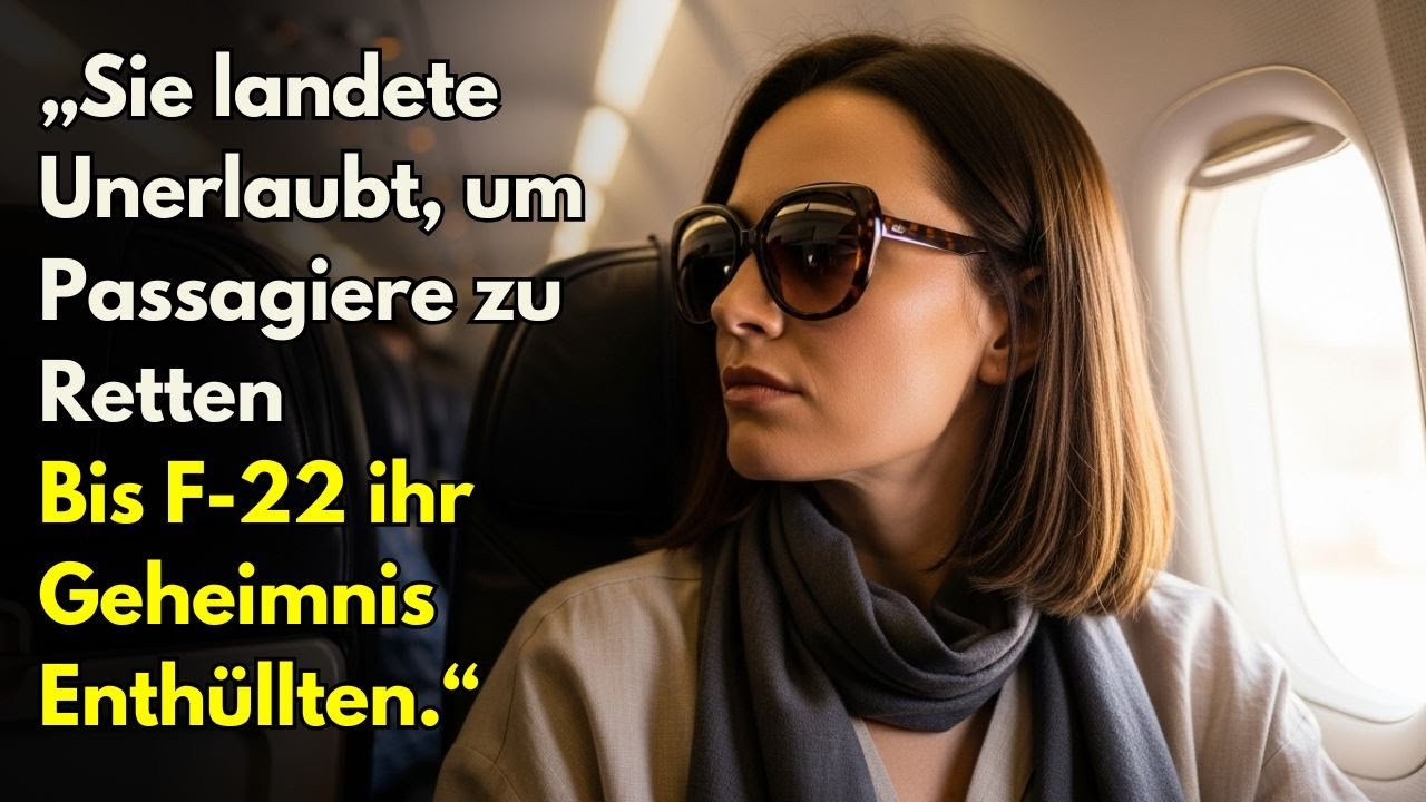 „Sie landete unerlaubt, um Passagiere zu retten – bis F-22 ihr Geheimnis enthüllten.“