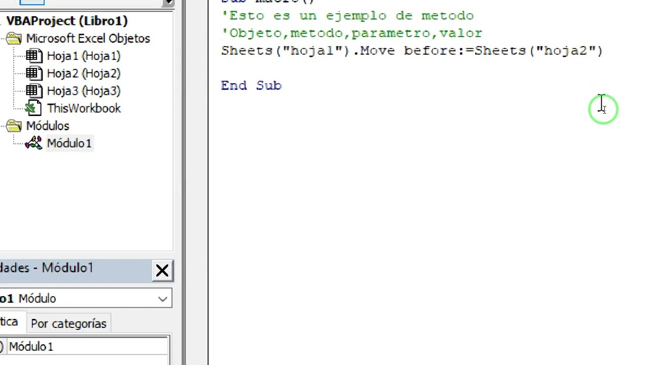 Objetos, Métodos y Propiedades - VBA Excel