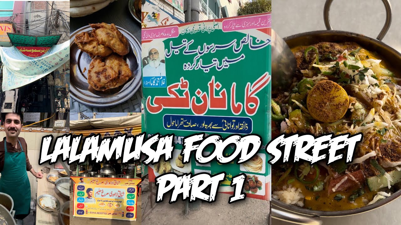 LALAMUSA FOOD STREET VLOG || Gama Naan Tikki || Corner Samosa || Lahori Chicken Haleem || PART 1