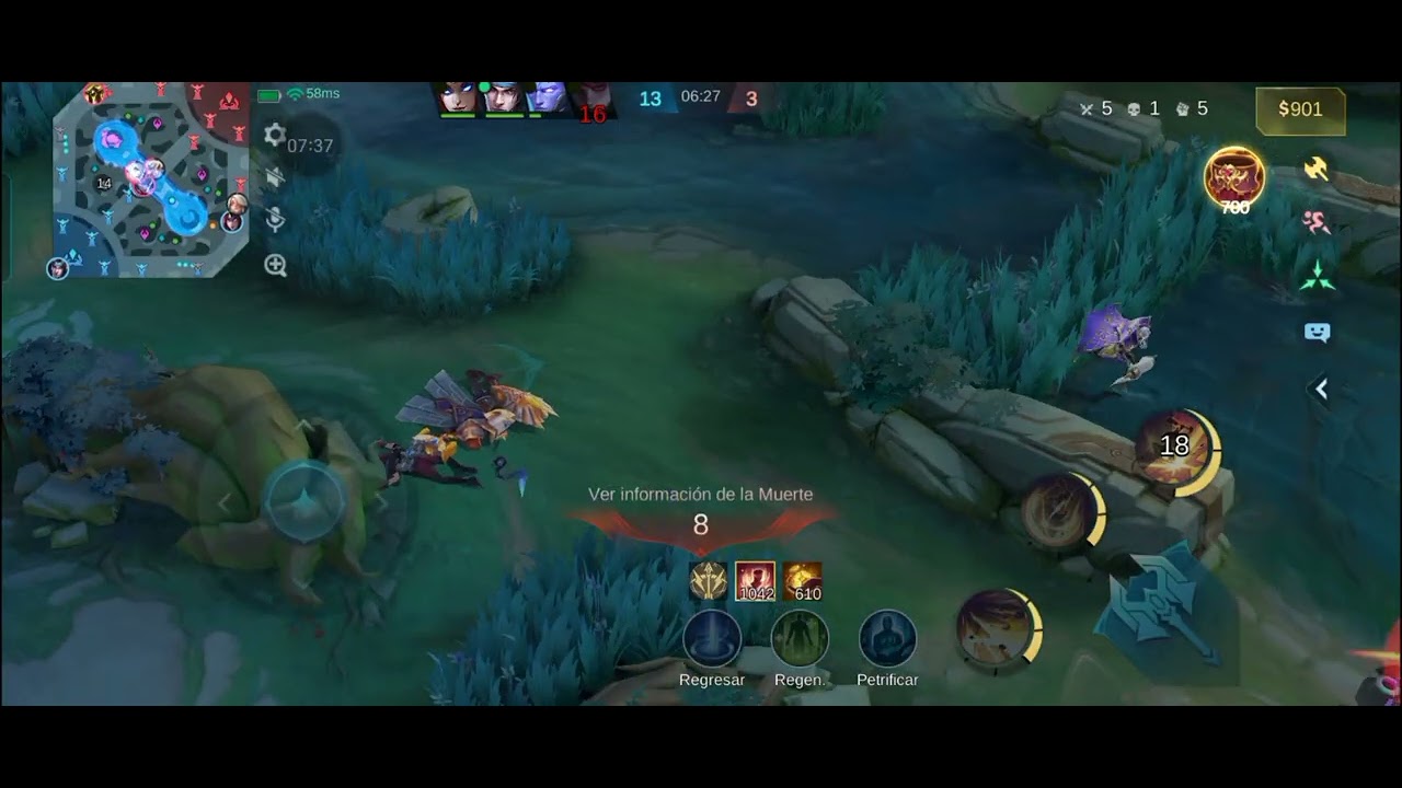 Ganamos!!.... Aún con lag!! - Mobile Legends: Bang Bang partida clasica 