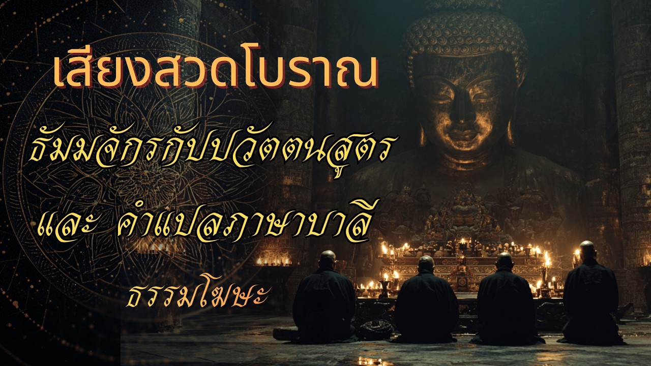 สวดธรรมจักรกัปปวัตตนสูตร ๓ จบ | เสียงสวดบาลีโบราณ พร้อมคำแปล