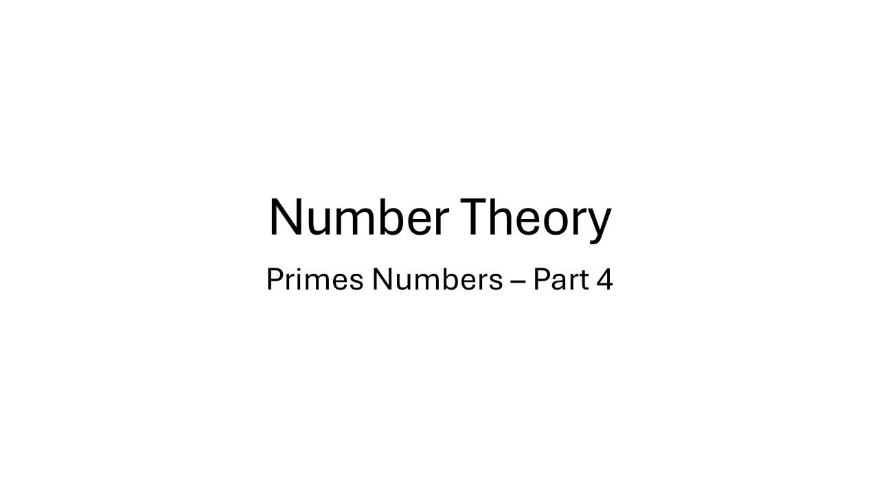 Primes  - Part 4
