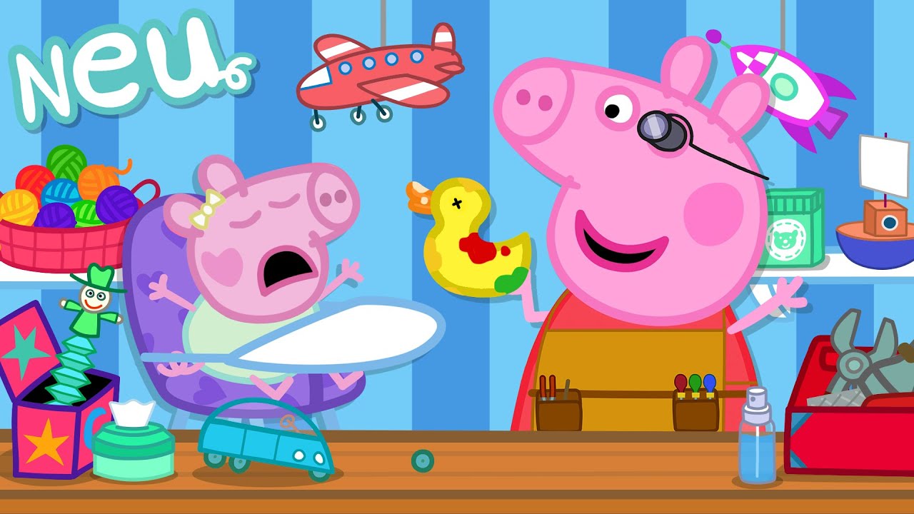 Peppa-Wutz-Geschichten 🧸 Spielzeugreparaturwerkstatt  🪡 Videos für Kinder