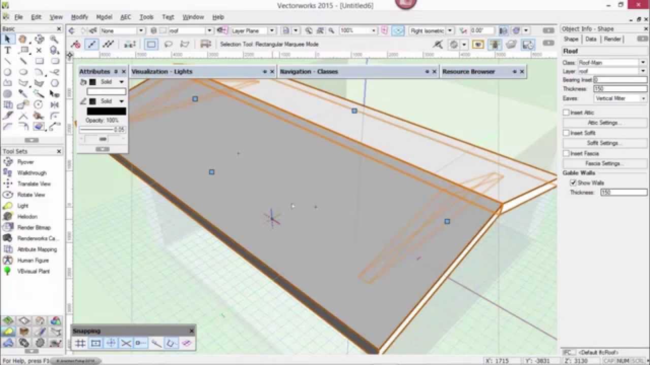 podcast 206 - Creating a Butterfly Roof in Vectorworks