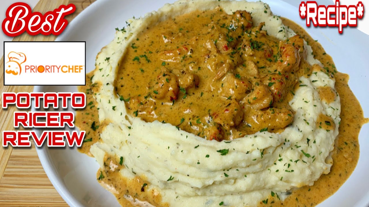THE BEST CREAMY CRAWFISH MASHED POTATOES | GARLIC HERB MASHED POTATOES | PRIORITY CHEF POTATO RICER