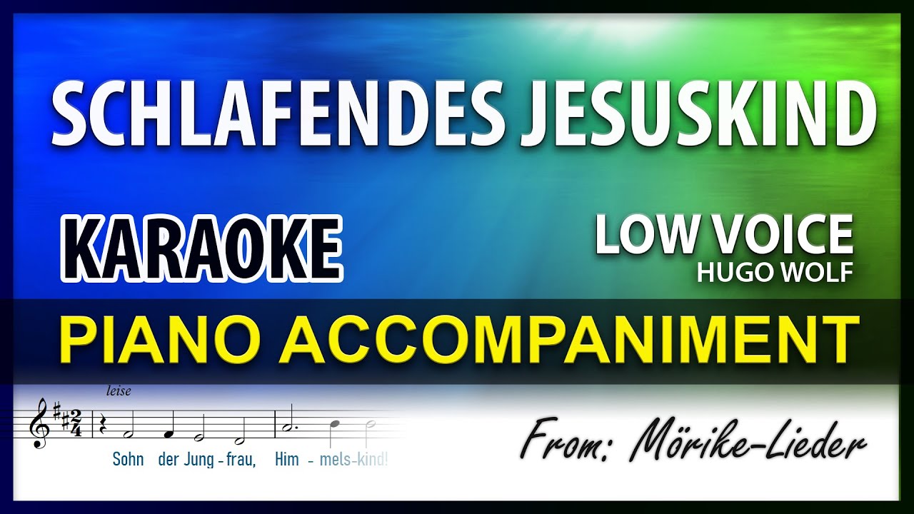 Schlafendes Jesuskind KARAOKE Wolf 🎼 Low Voice