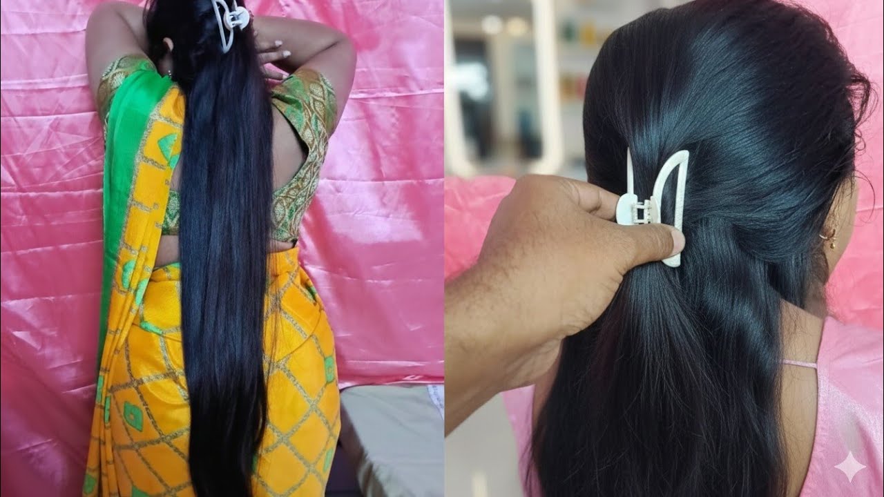 Gorgeous Black End Thick Longhair Play ! Saree 🥻! 