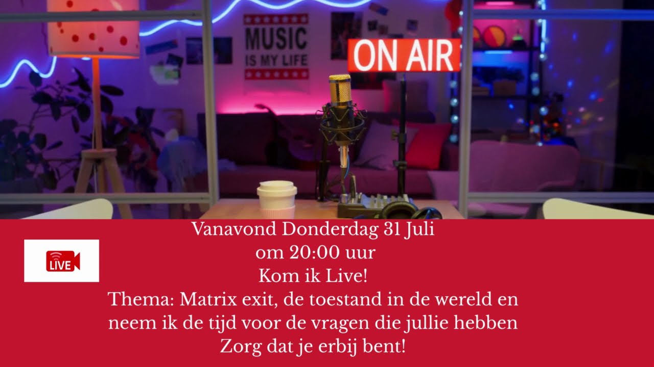Vanavond kom ik LIVE om 20 uur Zet Je Wekker en Zorg Dat Je Erbij Bent !!!