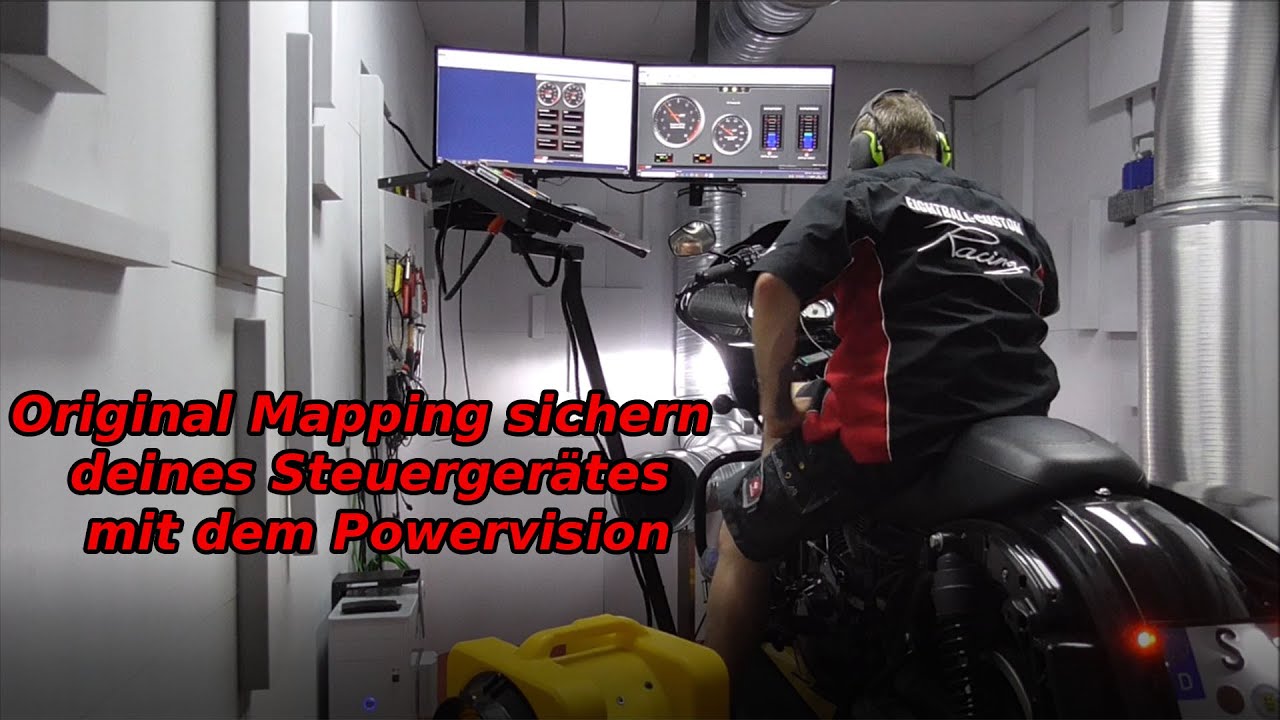 Dynojet Powervision das original Mapping wird richtig gesichert & verheiratet. Harley ECU Flash ..