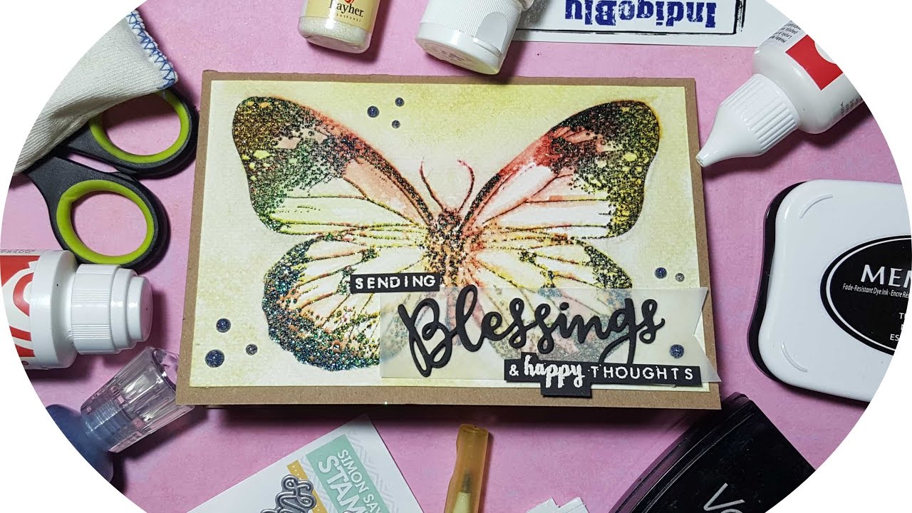 Butterfly with Tim Holtz Stamp Platform  VIDEO #8