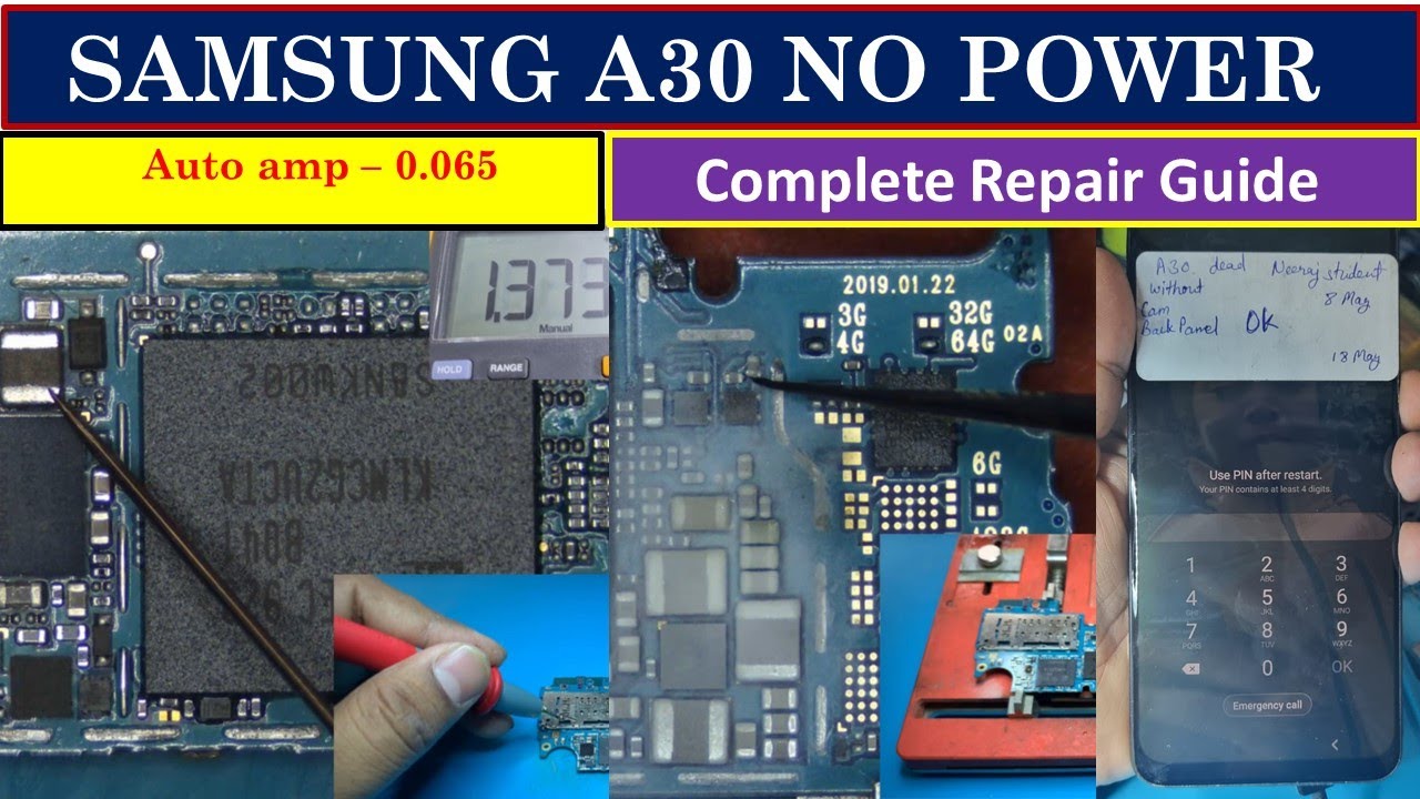 Samsung A30 Нет питания (пошаговое руководство по ремонту)