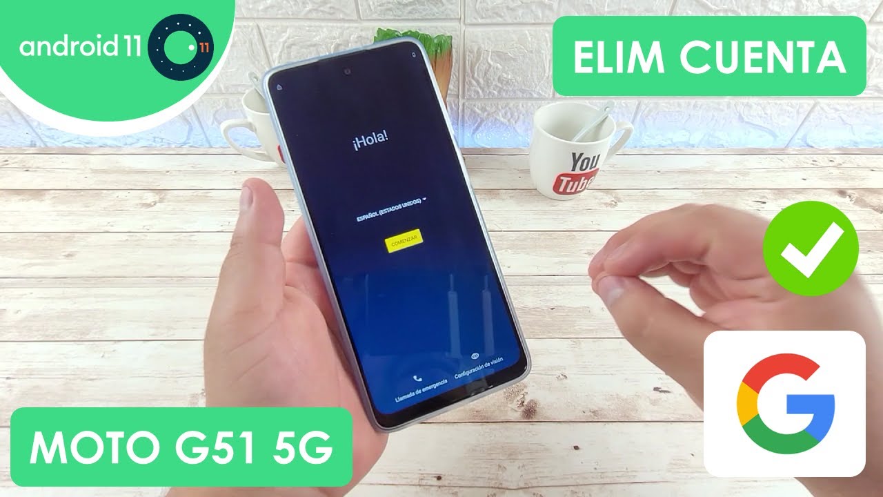 Eliminar Cuenta de Google Motorola Moto G51 5G | Android 11