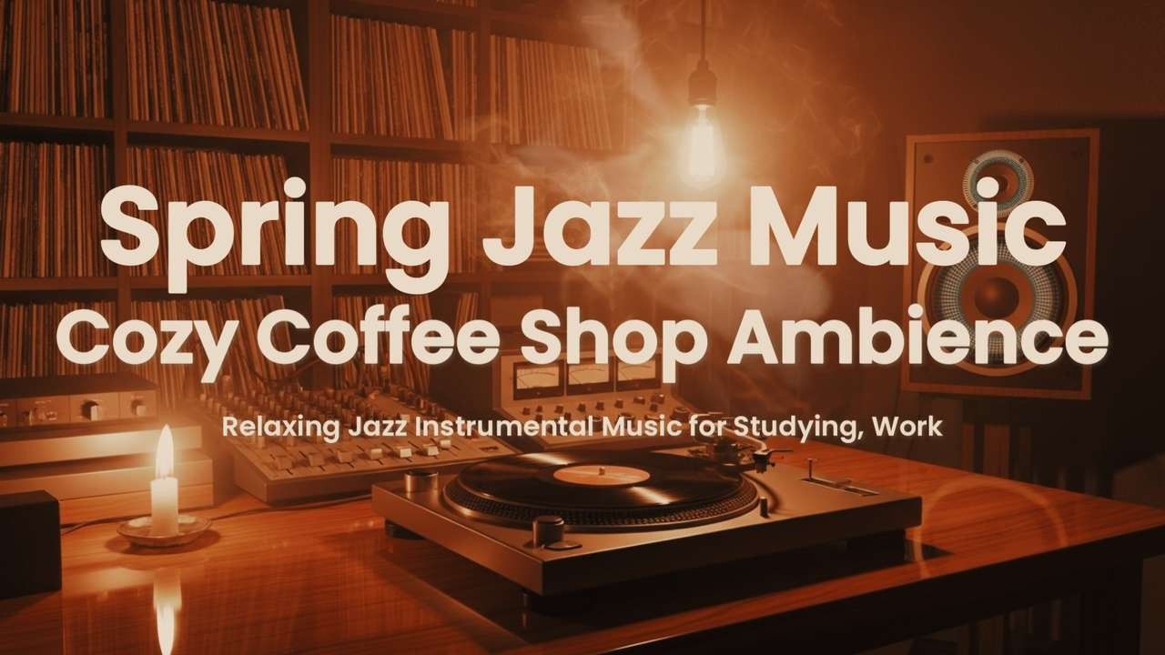 🎷 Spring Jazz Music 🌸 Cozy Coffee Shop Ambience | Relaxing Jazz Instrumental for Study, Work & Focus