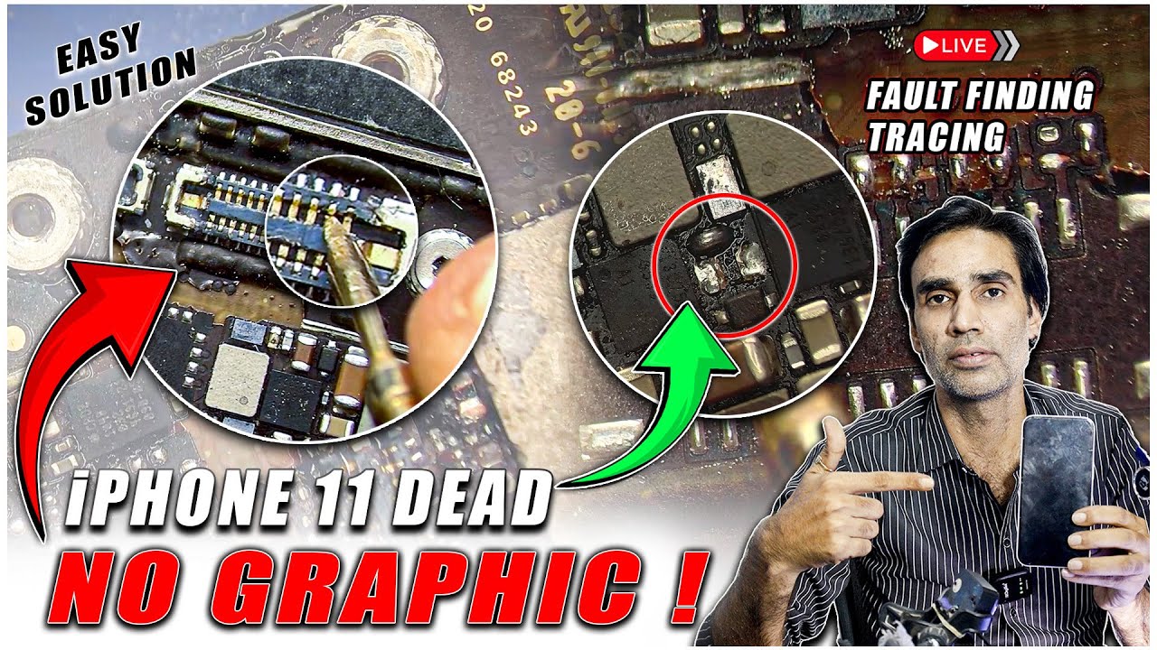 iPhone 11 no graphic #live #deadiphonerepair #akinfo