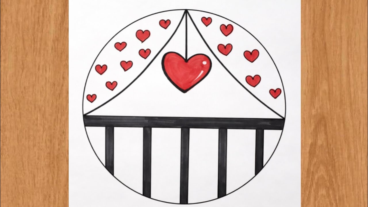 Easy Heart Drawing | Simple Love Art for Kids | Cute Heart Sketch Step by Step l easy drawing 