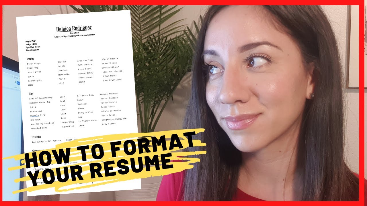 Acting Resume Example | How To Make An Actor's Resume | FREE TEMPLATE
