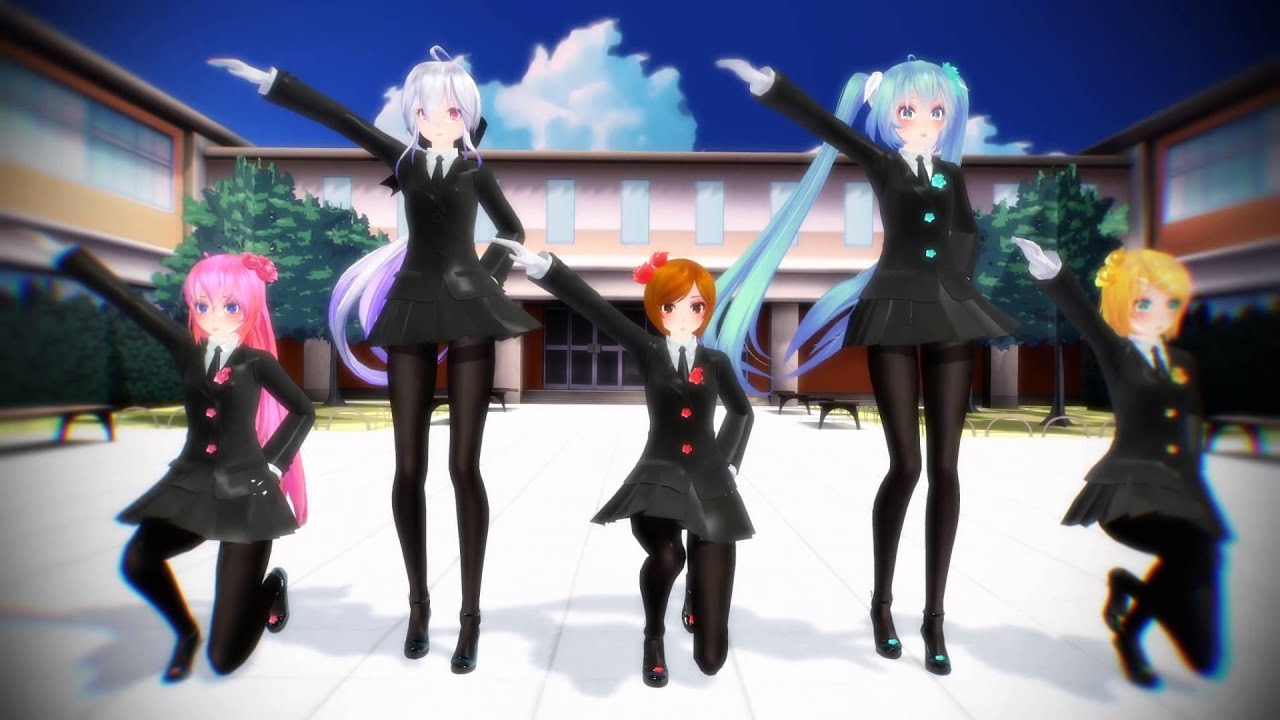 [MMD] Luka - Meiko - Haku - Rin - Miku - Bar Bar Bar [ DL Cam Edit] [FullHd]