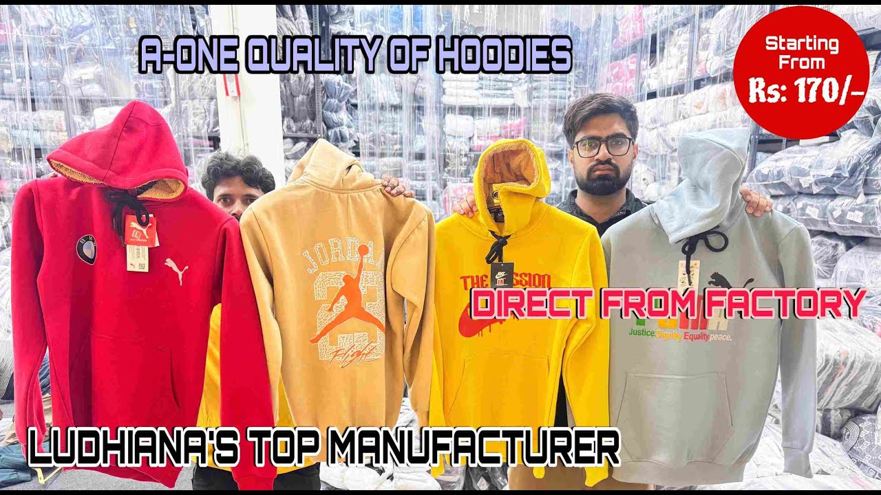 Sweatshirts and Hoodies Direct From Ludhiana Biggest Factory Starts on Rs 170 ; | Ahuja Enterprises