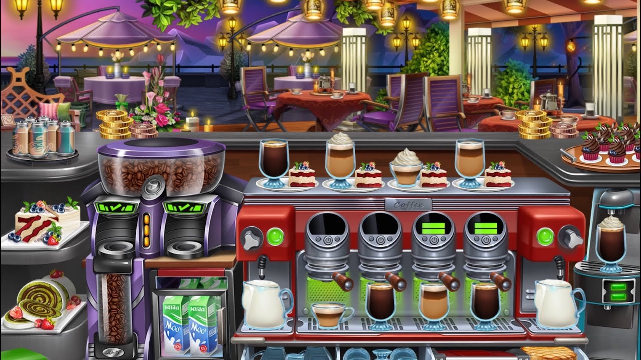 Cooking Fever - Sunset Café Level 40 ☕️🍰 (3 Stars/Orders Memorized)