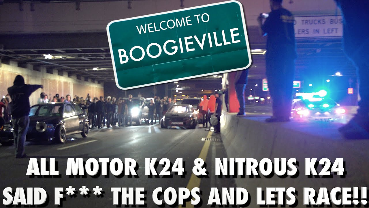 What Police? Lets Race !! AM K24 Civic Spots Nitrous K24 Civic 3 Cars