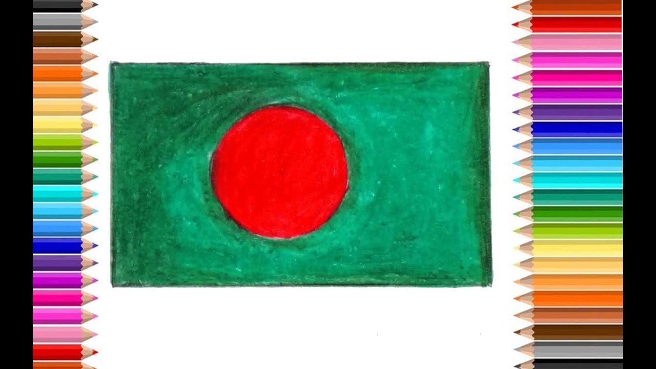 বাংলাদেশের জাতীয় পতাকা অংকন/আঁকা - How to Draw National Flag of Bangladesh