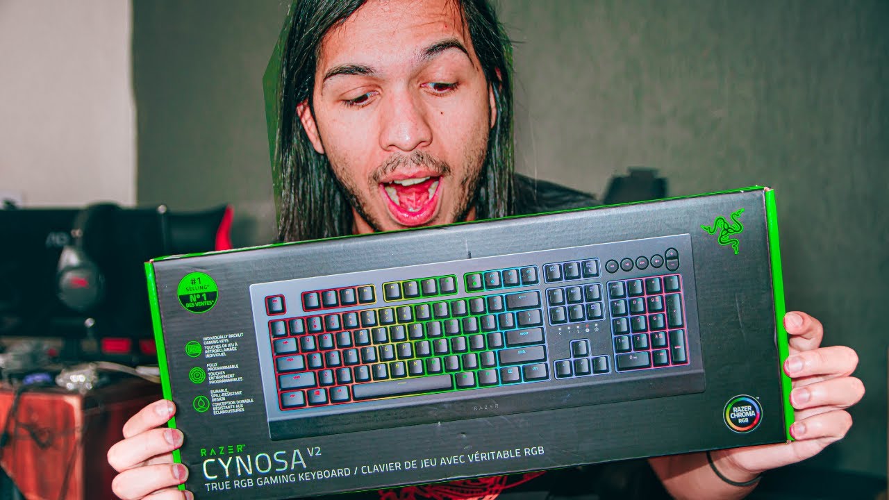 ✔️Chegou TECLADO RAZER CYNOSA V2 (Unboxing + Review)