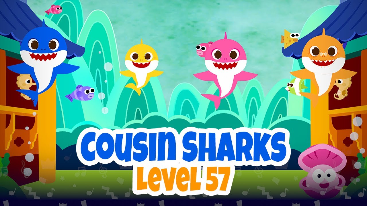 Baby Shark: Cousin Sharks Song | baby shark sing and swim party