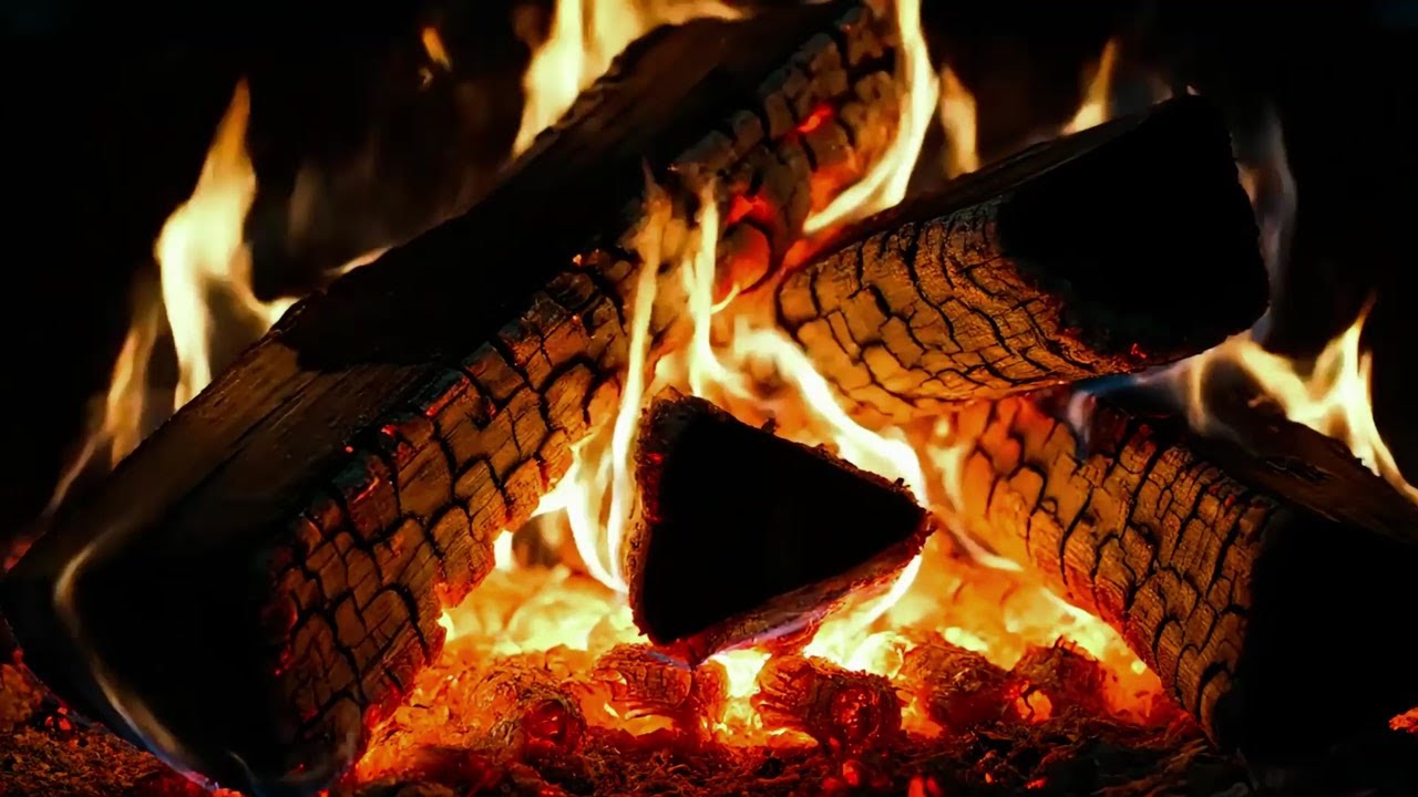 Midnight Fireplace – No Talking, Pure Cozy Ambience