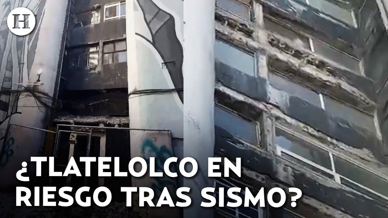 ¡Tlatelolco sufre fuertes daños por sismo! Edificio de 21 pisos presenta derrumbes y daños severos