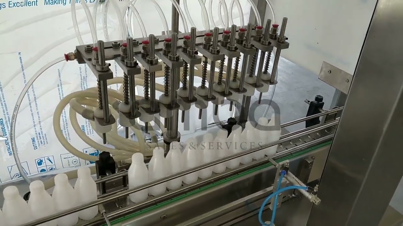 Automatic Ten Head Bottle Air Jet Cleaning Machine. ABACM 150